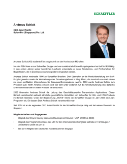 Andreas Schick: CEO Asien/Pazifik: Lebenslauf