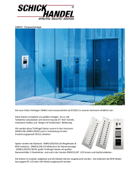 DMR21 T&uuml;rsprechanlage Die neue Video - Schick