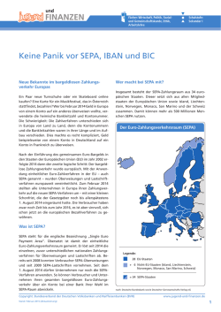 Keine Panik vor SEPA, IBAN und BIC