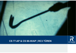 CS 77-AP & CS 86-HI/AP | RC3 TÜREN