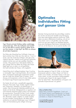 Artikel "Optimales individuelles Fitting auf ganzer