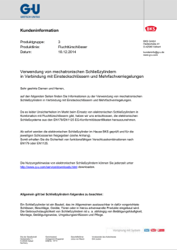 GU Fluchtt&uuml;rschl&ouml;sser