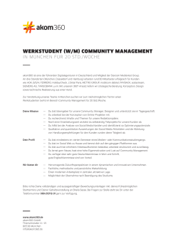 werkstudent (w/m) community management