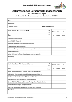 Dokumentiertes Lernentwicklungsgespr&auml;ch