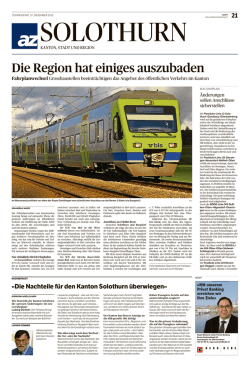 Die Region hat einiges auszubaden