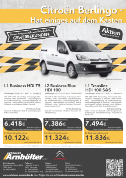 Citroën Berlingo - Autohaus Arnhölter