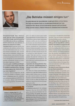 Interview Ernst - auf der Homepage von Prof. Dr. Christian Ernst
