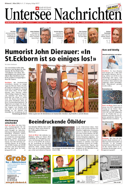 Humorist John Dierauer: «In St.Eckborn ist so einiges los!»