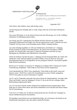 Elternbrief vom Sep