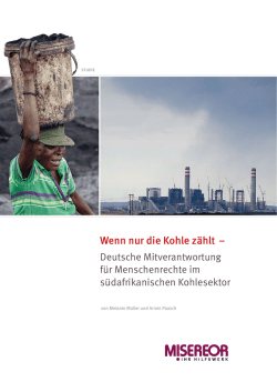 Wenn nur die Kohle zählt –