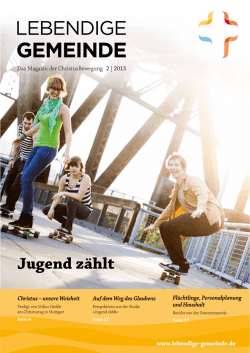 Jugend z&auml;hlt - Lebendige Gemeinde