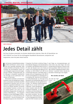 Jedes Detail z&auml;hlt - MCE