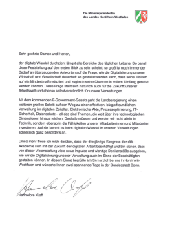 Gru&szlig;wort - Neue Verwaltung