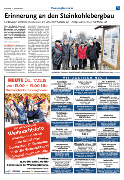 Erinnerung an den Steinkohlebergbau