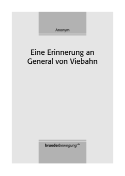 Eine Erinnerung an General von Viebahn