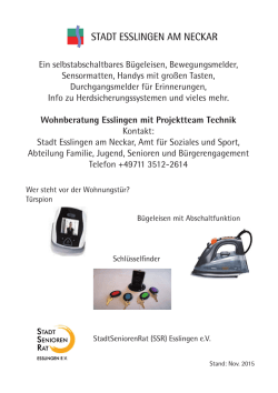 Ein selbstabschaltbares B&uuml;geleisen, Bewegungsmelder