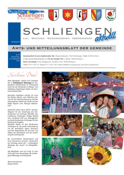 Herzlichen Dank! - Gemeinde Schliengen