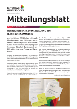 HERZLICHEN DANK UND EINLADUNG ZUR