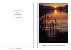 Herzlichen Dank f&uuml;r die Anteilnahme. Die Angeh&ouml;rigen