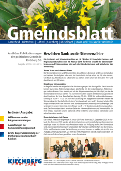 Herzlichen Dank an die Stimmenz&auml;hler
