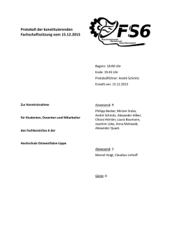 Protokoll der konstituierenden Fachschaftssitzung vom - HS-OWL