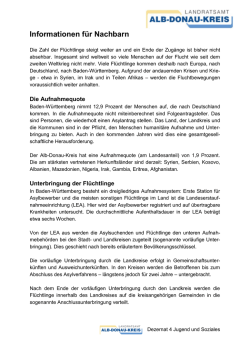 Informationen f&uuml;r Nachbarn - Alb-Donau