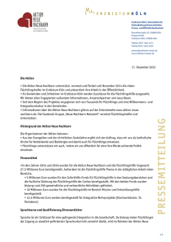 Handout Presselunch am 15.12.2015