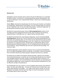 Nachbarrecht Streitigkeiten zwischen Nachbarn gibt es überall: Das