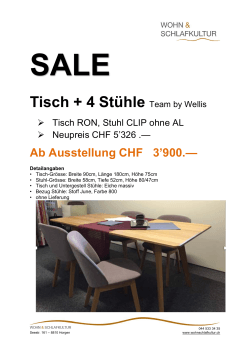 Tisch + 4 Stühle Team by Wellis