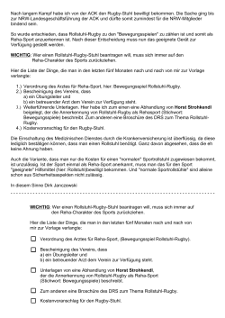 Nach langem Kampf habe ich von der AOK den Rugby