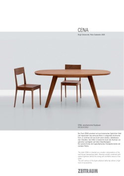 CENA, amerikanischer Nussbaum mit Stuhl CALU Der Tisch