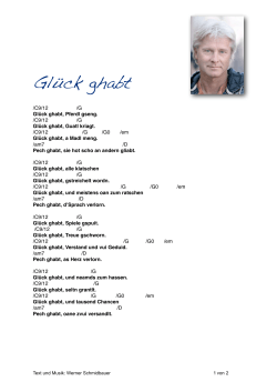 Glück ghabt - Werner Schmidbauer