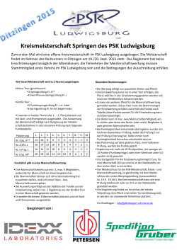 Kreismeisterschaft Springen des PSK Ludwigsburg