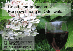 Infos zur Ferienwohnung Fam. Meyer