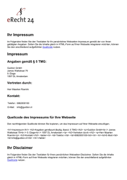 Ihr Impressum