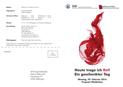 Heute trage ich Rot! Ein geschenkter Tag