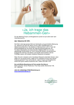 Ja, ich trage das Hebammen-Gen