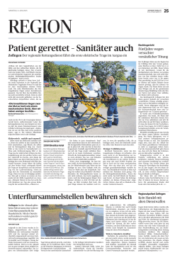 Zofinger Tagblatt, vom: Samstag, 6. Juni 2015