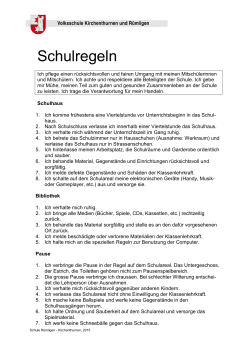 Schulregeln - Kirchenthurnen
