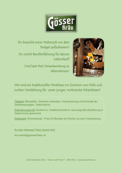 Du suchst Berufserfahrung f&uuml;r deinen Lebenslauf?