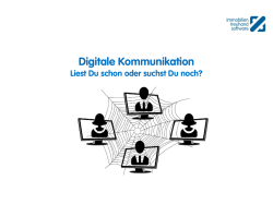 Digitale Kommunikation Liest Du schon oder suchst Du noch?
