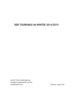 der tourismus im winter 2014/2015