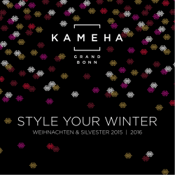 style your winter - Kameha Grand Bonn