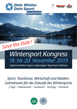 Wintersport Kongress - Dein Winter Dein Sport