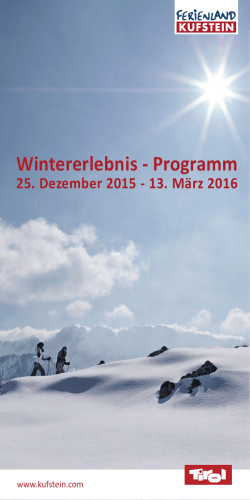 Winterprogramm - Ferienland Kufstein
