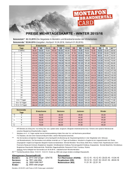 preise mehrtageskarte - winter 2015/16