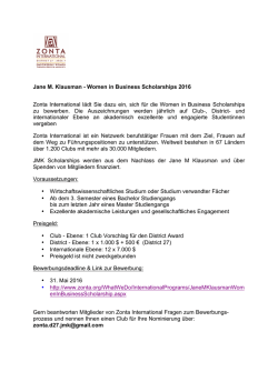 Jane M. Klausman Award .