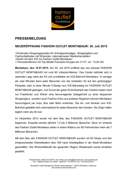 pressemeldung - Fashion Outlet Montabaur