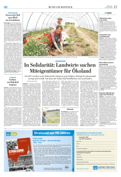 In Solidarität: Landwirte suchen Miteigentümer - Solawi