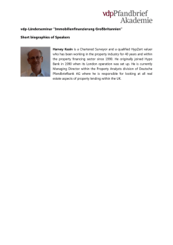 vdp-Länderseminar “Immobilienfinanzierung Großbritannien” Short